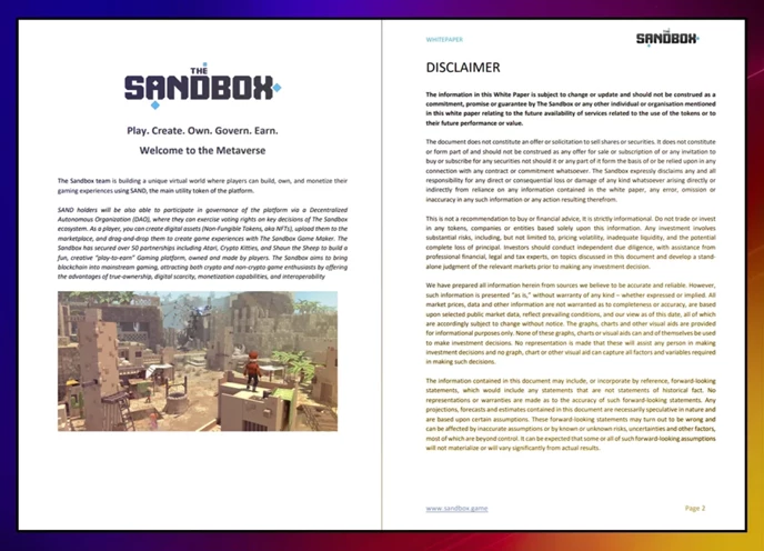 Sandbox whitepaper